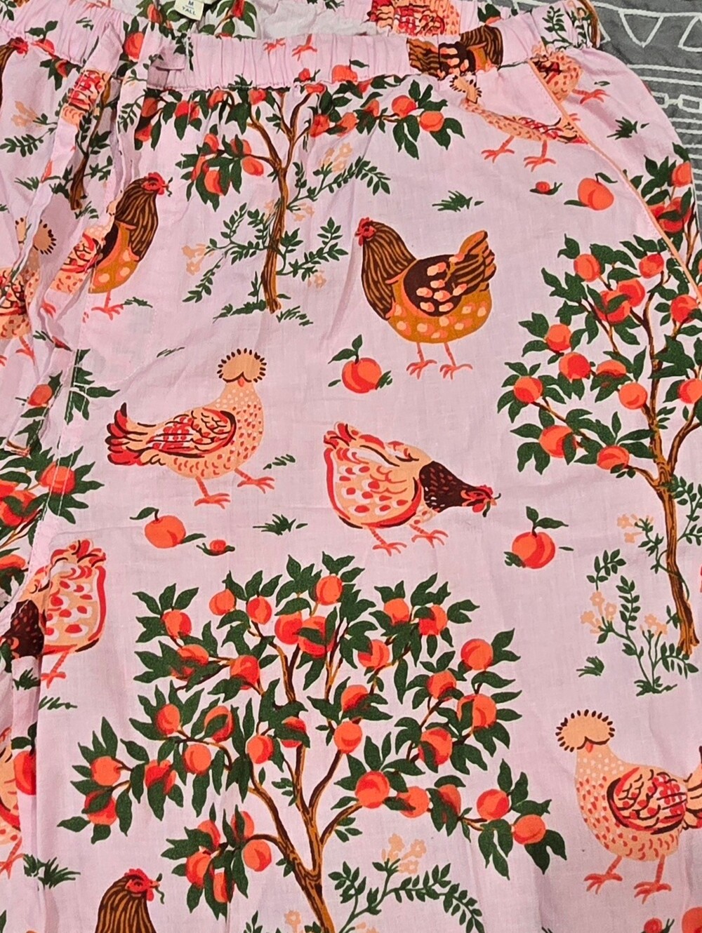 Printfresh Hen House Pajamas In Ballet Pink Size Medium Tall - Picture 10 of 10